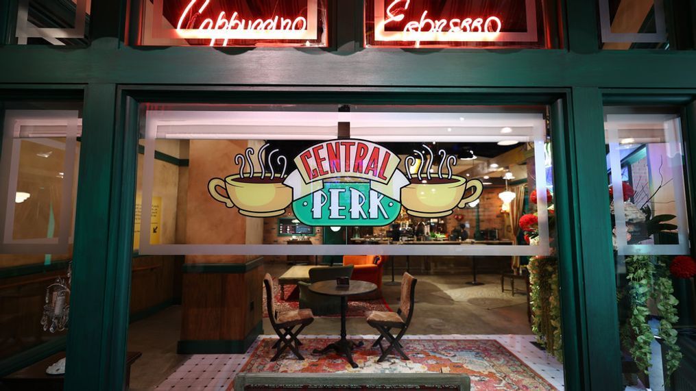 FILE – A view of the coffeehouse Central Perk on display at the opening of the Flagship FRIENDS Experience on March 15, 2021 in New York City. (Photo by Dimitrios Kambouris/Getty Images)