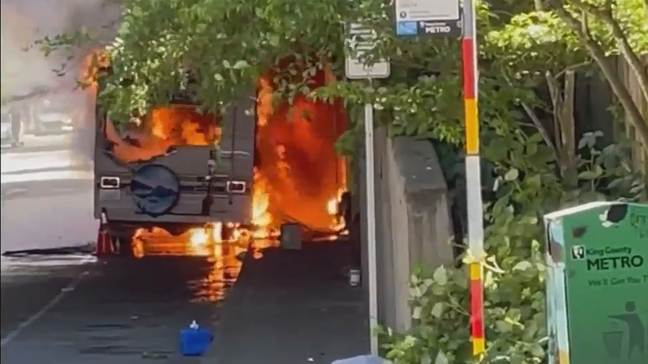 Video that a nearby resident captured during an RV fire that took place in Seattle's Crown Hill neighborhood. (Photo: Ja'Von McCoy)